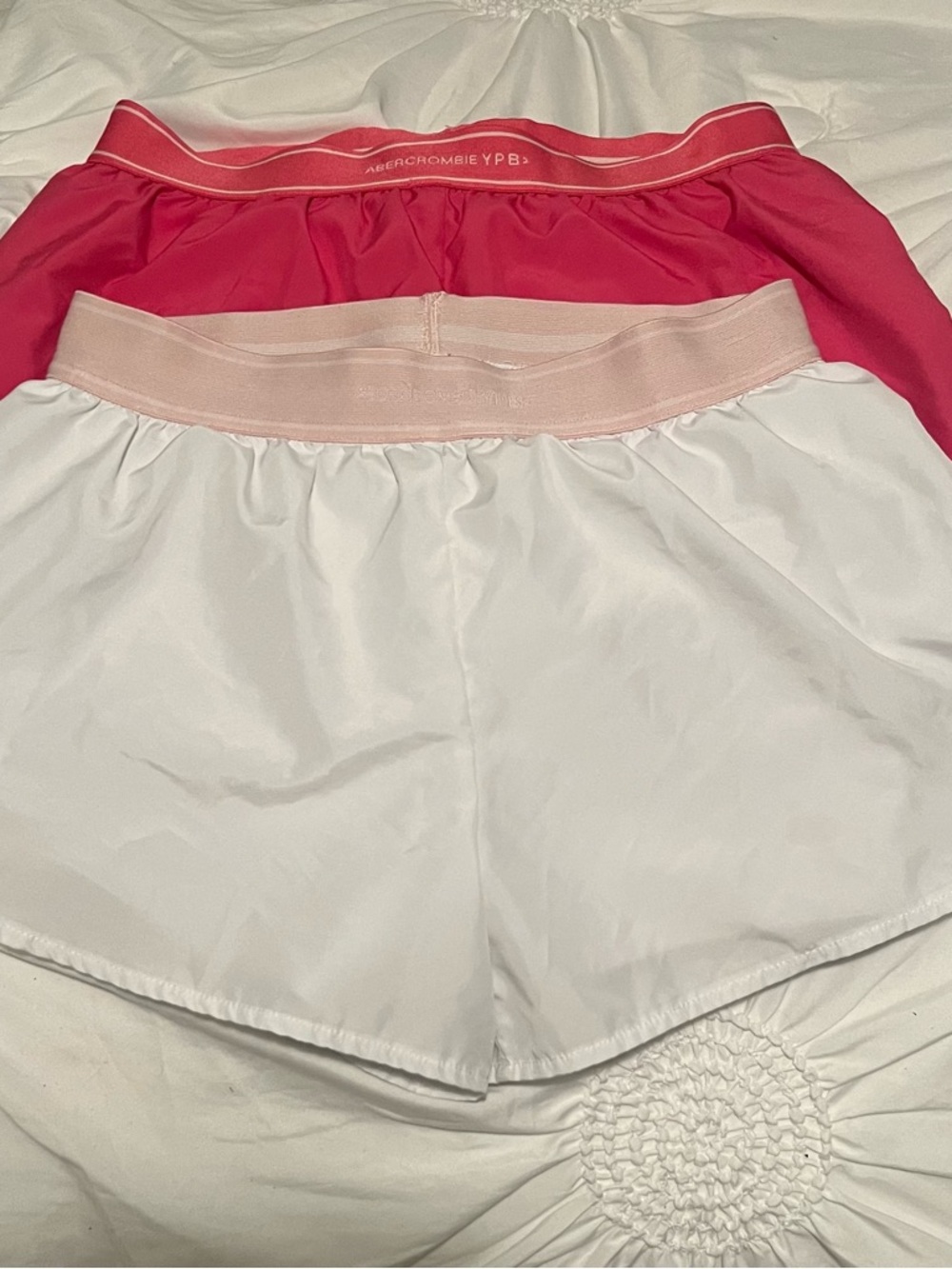 abercrombie kids Pink and White Athletic Shorts Set